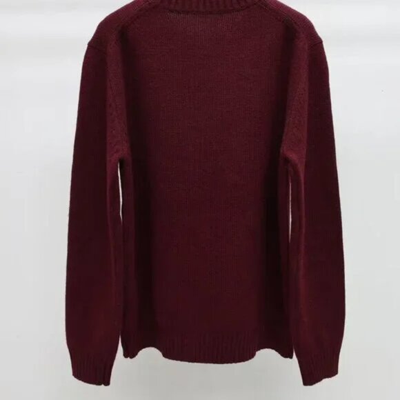 Polo by Ralph Lauren Maroon Bear Crewneck Sweater - Picture 2 of 5